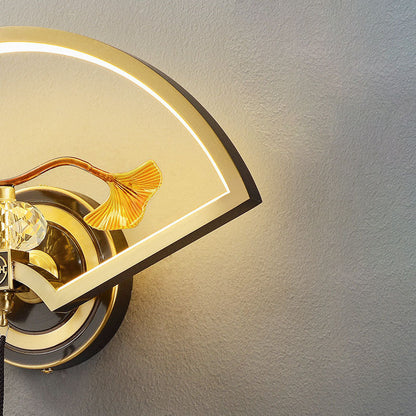 Chinese Copper Magnesium Acrylic LED Wall Sconce Lamp