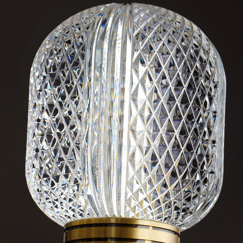 Luxury Glass Oval Copper Base 1-Light Wall Sconce Lamp