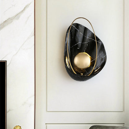 Scandinavian Shell Resin Metal LED Wall Sconce Lamp