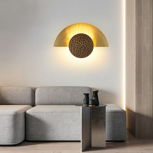 Scandinavian Half-Moon Round Iron LED Wall Sconce Lamp