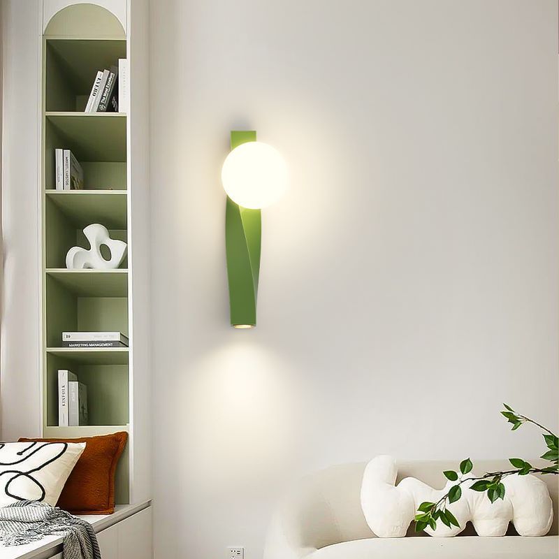 Nordic Cream PE Magic Bean Shade LED Wall Sconce Lamp