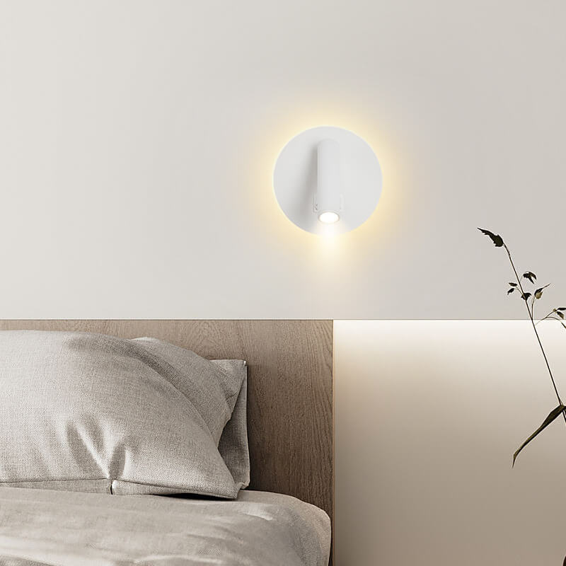 Simplicity Aluminum Rotate Circular LED Wall Sconce Lamp