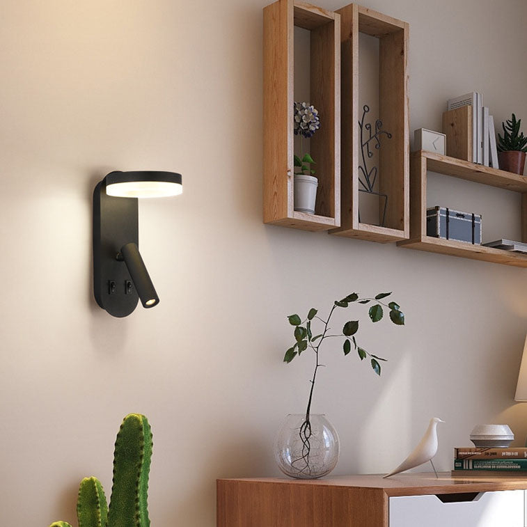 Solid Color Aluminum Iron Acrylic LED Wall Sconce Lamp