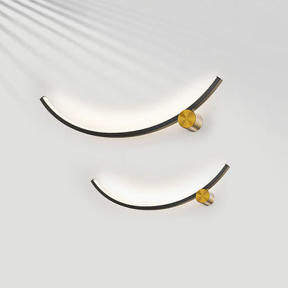 Minimalist Arc Aluminum Strip Acrylic LED Wall Sconce Lamp