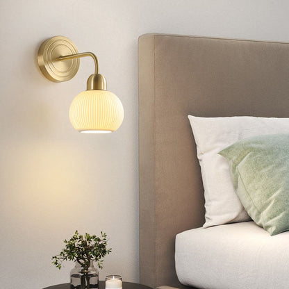 Geometrical Gold Finish Frame 1-Light Wall Sconce Lamp