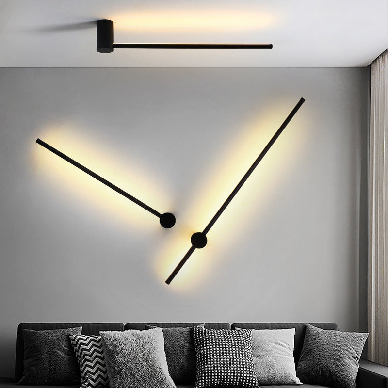 Minimalist Long Aluminum Iron Silicone LED Wall Sconce Lamp