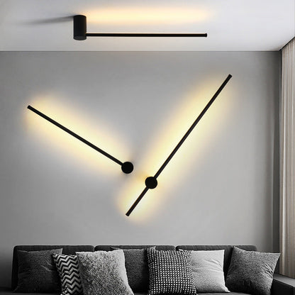 Minimalist Long Aluminum Iron Silicone LED Wall Sconce Lamp