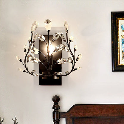 Light Candle Crystal Lamp Holder 1-Light Wall Sconce Lamp