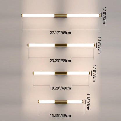 Long Cylinder Rectangle Base Iron PC LED Wall Sconce Lamp