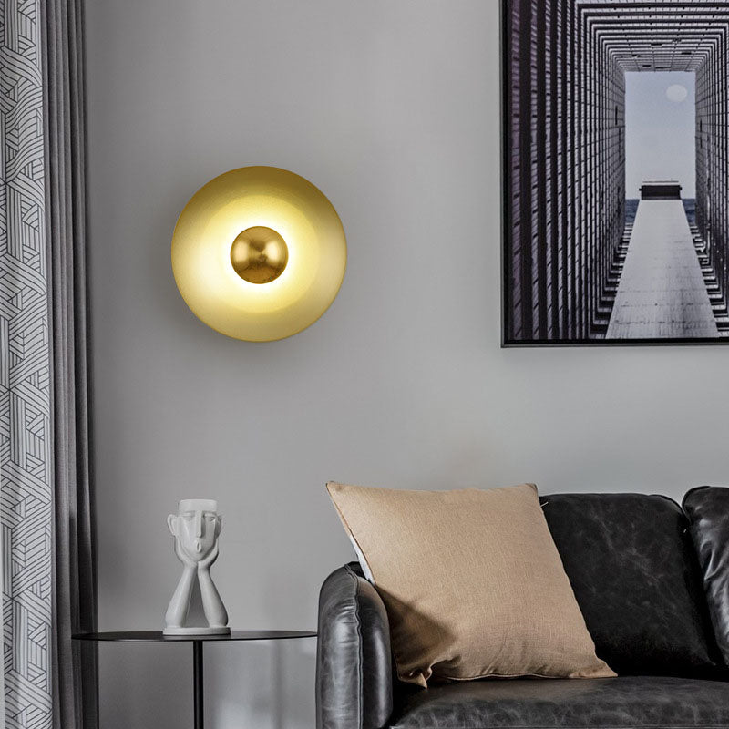 Macaron Flying Saucer Hardware LED Wall Sconce Lamp