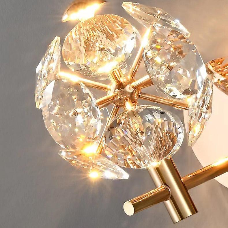 Luxury Hardware Crystal Ball LED Wall Sconce Lamp