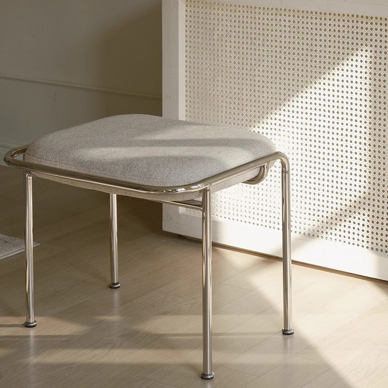 Contemporary Stainless Steel Vanity Stool