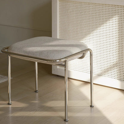 Contemporary Stainless Steel Vanity Stool