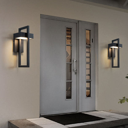 Minimalist Rectangular Stainless Steel LED Wall Sconce Lamp
