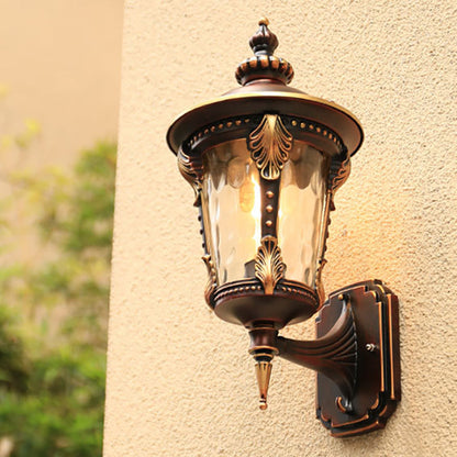 Cylinder Aluminum Glass 1-Light Wall Sconce Lamp