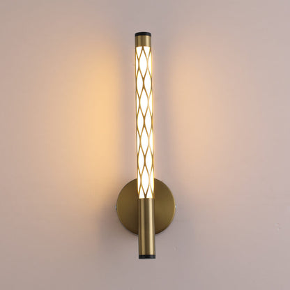 Minimalist Cylindrical Hollow Iron PC LED Wall Sconce Lamp