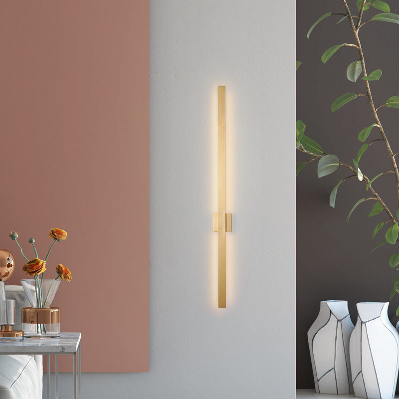 Minimalist Long Strip Iron Acrylic LED Wall Sconce Lamp