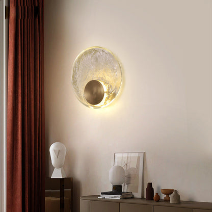 Full Water Ripple Circle Crystal LED Wall Sconce Lamp