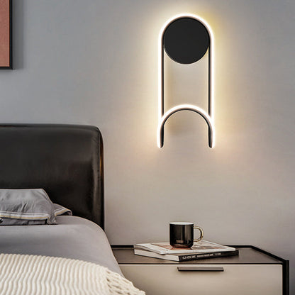 Scandinavian Acrylic Round Hook Led Wall Sconce Lamp
