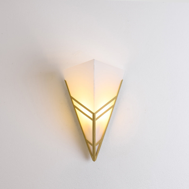 Iron Acrylic Inverted Triangle 1-Light Wall Sconce Lamp