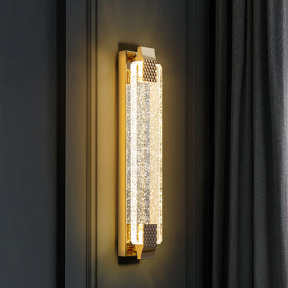 Dazzling Crystal Shade Stainless Steel LED Wall Sconce Lamp