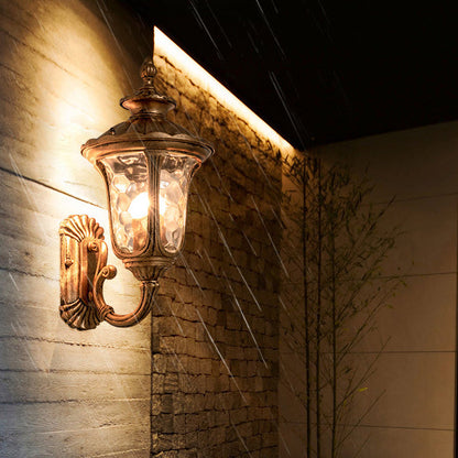 Waterproof Aluminum Glass 1-Light Outdoor Wall Sconce Lamp