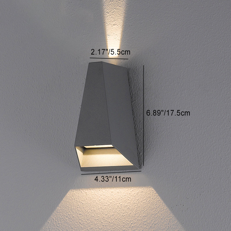 Trapezoidal Silicone PVC Lens LED Outdoor Wall Sconce Lamp