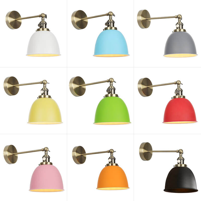 Minimalist Retro Wrought Iron 1-Light Wall Sconce Lamp