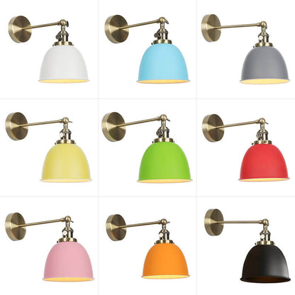 Minimalist Retro Wrought Iron 1-Light Wall Sconce Lamp