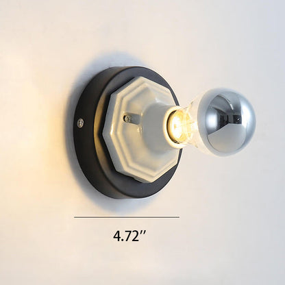 Iron Ceramic Base Ambient Light 1-Light Wall Sconce Lamp
