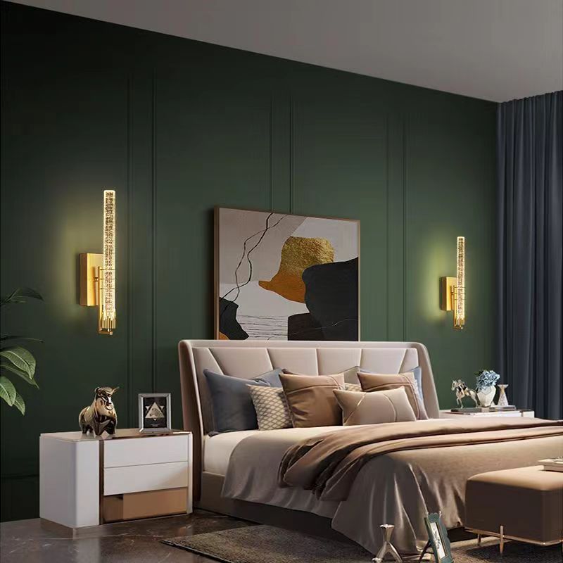 Luxury Cylinder Iron Crystal LED Wall Sconce Lamp