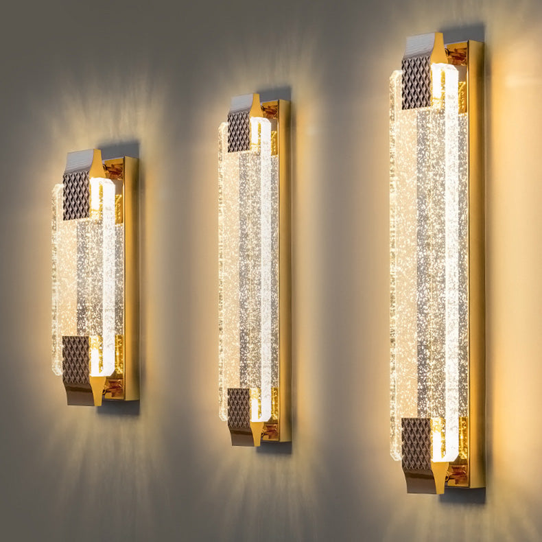 Dazzling Crystal Shade Stainless Steel LED Wall Sconce Lamp