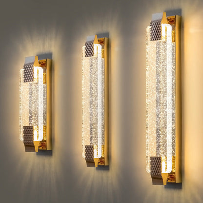 Dazzling Crystal Shade Stainless Steel LED Wall Sconce Lamp