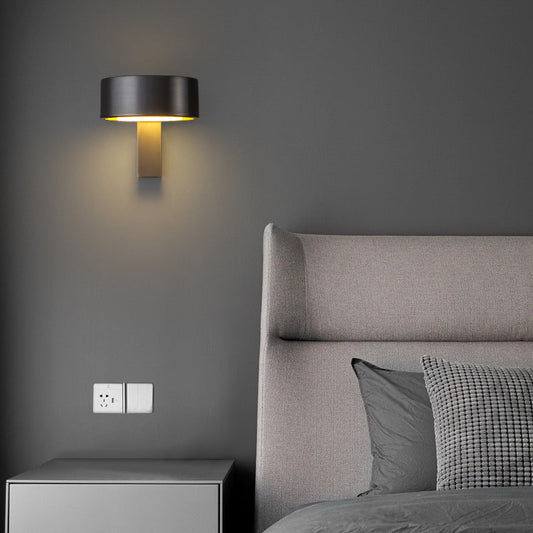 Round Rectangle Full Copper Acrylic LED Wall Sconce Lamp