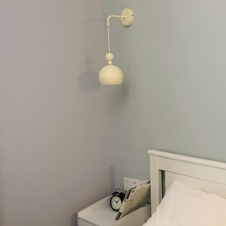 Scandinavian Gourd Iron Glass 1-Light Wall Sconce Lamp