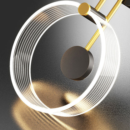 Minimalist Iron Acrylic Round Ring LED Wall Sconce Lamp