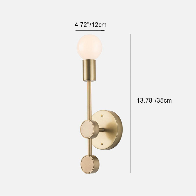 Minimalist Aluminum Glass Ball 1-Light Wall Sconce Lamp