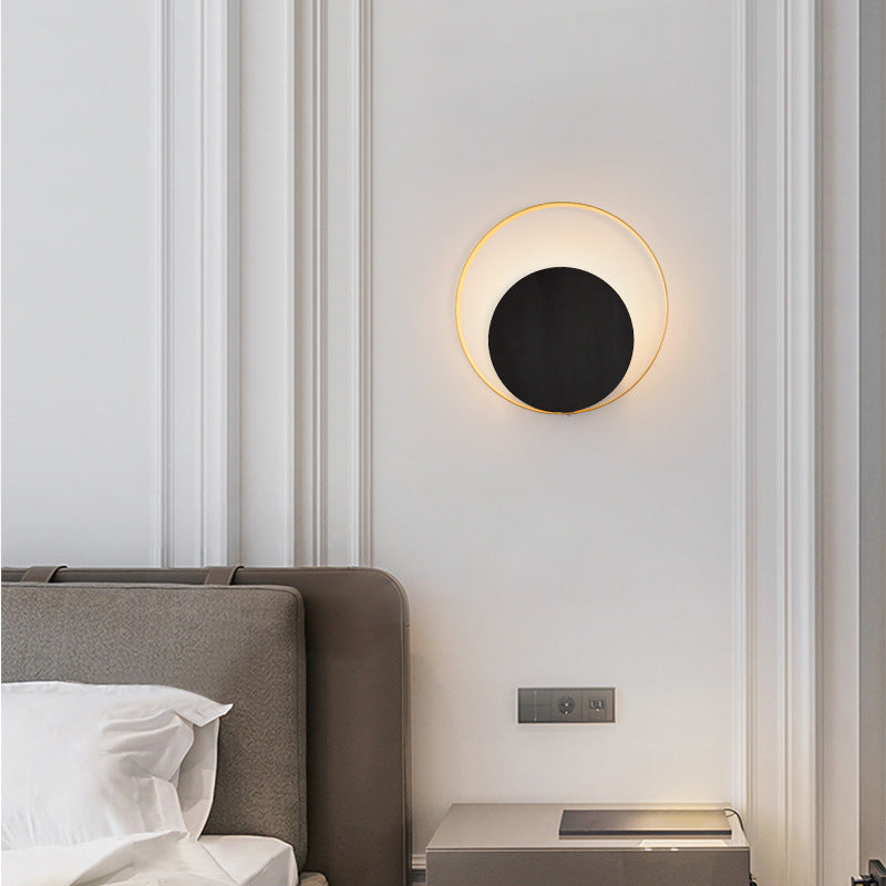 Modern Minimalist Iron Circle Ring 1-Light Wall Sconce Lamp