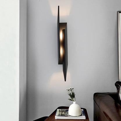 Rectangular Triangle Iron 2-Light Wall Sconce Lamp