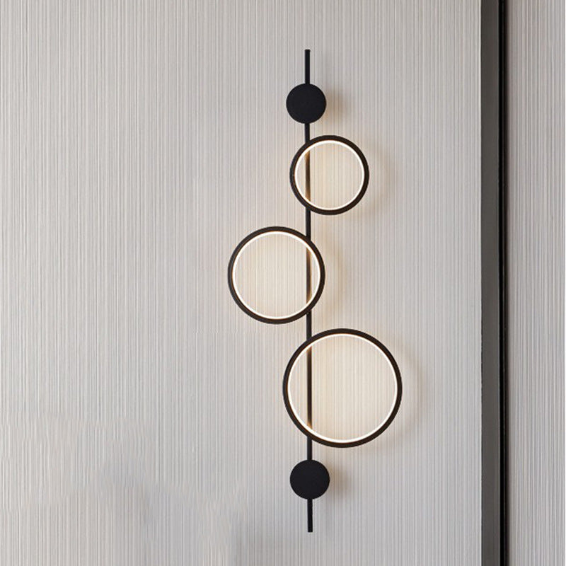 Multiple Circle Iron Silicone LED Wall Sconce Lamp