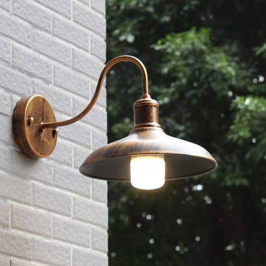 Loft Outdoor Waterproof 1-Light Bent Arm Wall Sconce Lamp