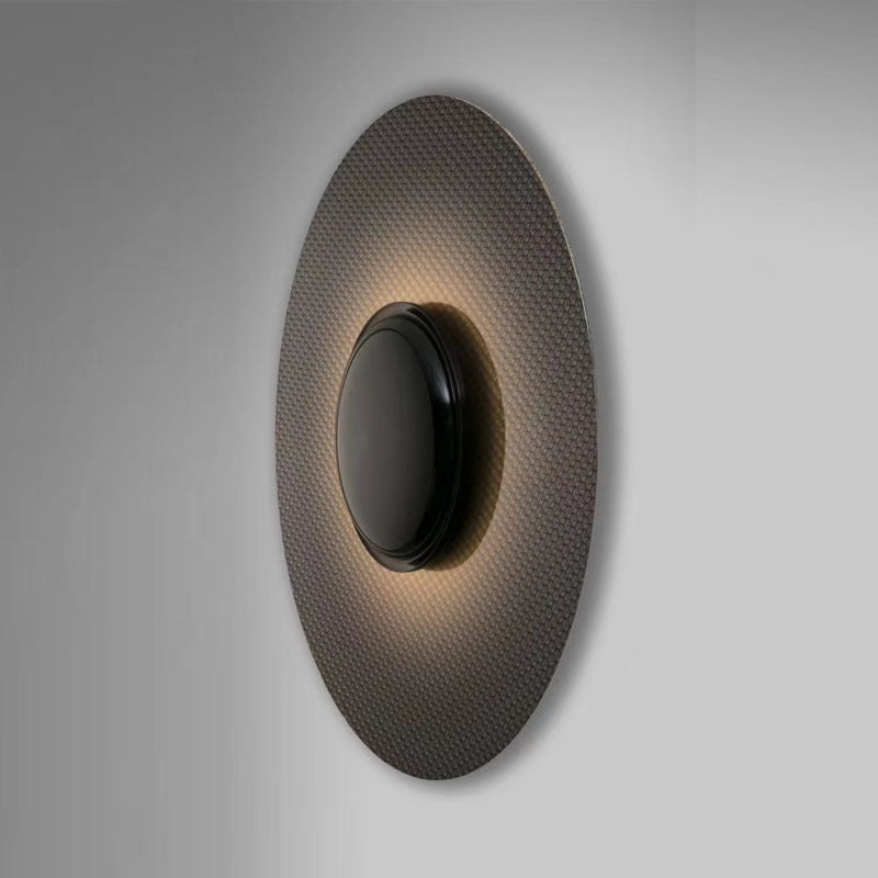 Contemporary Scandinavian Round Iron LED Wall Sconce Lamp