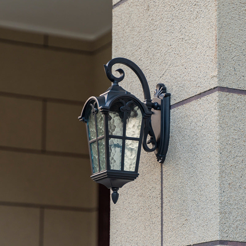 Quadrilateral Shape Aluminum Glass 1-Light Wall Sconce Lamp