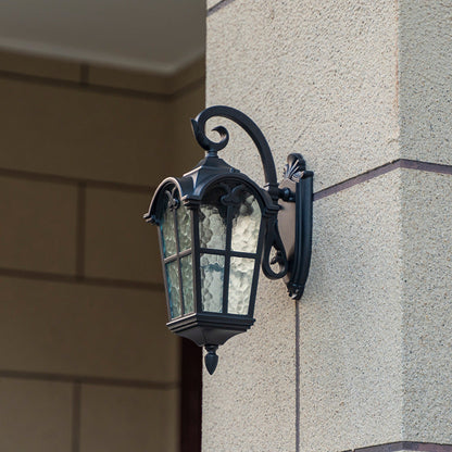 Quadrilateral Shape Aluminum Glass 1-Light Wall Sconce Lamp