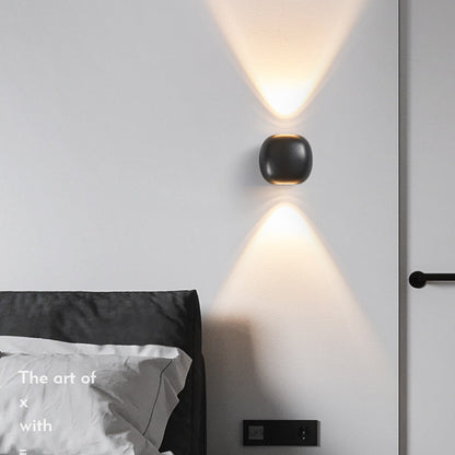 Modern Simplicity Aluminum Spherical LED Wall Sconce Lamp