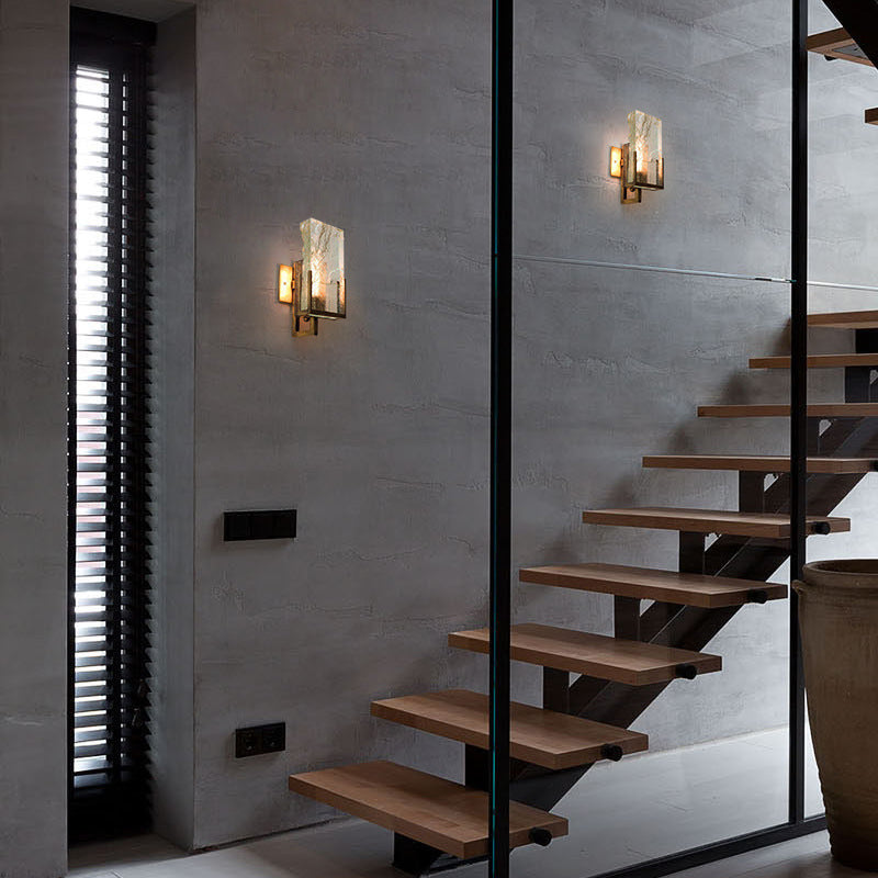Minimalist Linear Crystal Iron 1-Light Wall Sconce Lamp