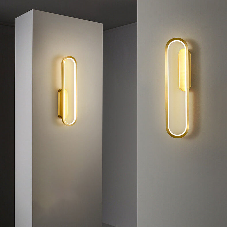 Industrial All Copper Oval Design LED Wall Sconce Lamp