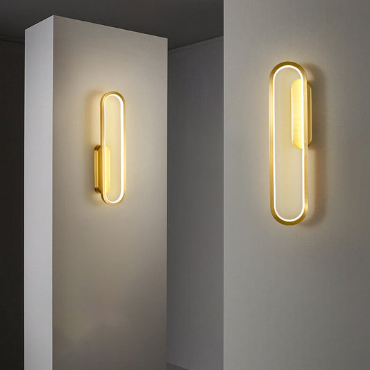 Industrial All Copper Oval Design LED Wall Sconce Lamp