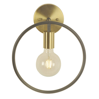 Nordic Circle Round Iron 1-Light Wall Sconce Lamp