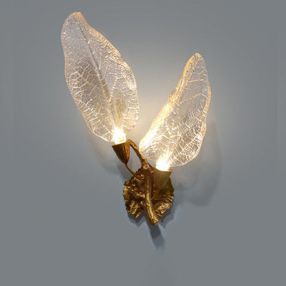 Resin Antique Brass Branch Shape LED Wall Sconce Lamp